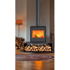 Denner Fire Печь камин Lumen Nest с дровником