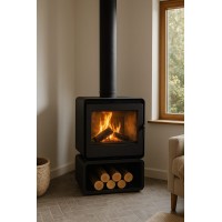 Denner Fire Печь камин Lumen с дровником