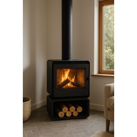 Denner Fire Печь камин Lumen с дровником